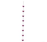 Rose-Themed Rain Chain for Residential Gutter Systems with Adjustable Length Design Using Interlocking Rose Cups and Rust Resistant Finish