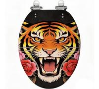 Rose Tiger Toilet Seat Quiet Close Quick Release Bathroom
