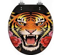 Rose Tiger Toilet Seat Quiet Close Quick Release Bathroom
