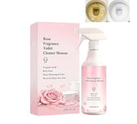 Rose Toilet Cleaner, Foaming Bowl Cleaner with Limescale Remover (1pcs) | Rich rose scented mousse foam cleans toilet stains, removes limescale and leaves bathroom freshness without heavy scrubbing