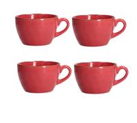 Rose TULIPANI Concerto Breakfast Cups, Set of 4, 420ml Each (Coral Red)