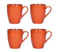 Rose Tulipani Concerto Mugs, Set of 4, 430ml Each (Orange)
