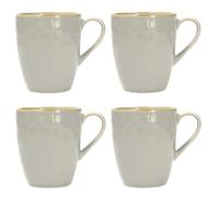 Rose Tulipani Concerto Mugs, Set of 4, 430ml Each (Pearl Grey)