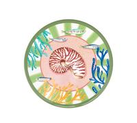 Rose & Tulipani Litorale Round Trivet - Decorative Heat Resistant Table Protector, Coastal Sea Life Design, Ceramic Serving Mat for Hot Dishes