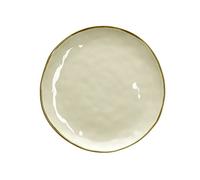 ROSE & TULIPANI MILANO Rose & TULIPANI-Set of 4 Concert Dinner Plates, Metal, Ivory (RAL 1013), //