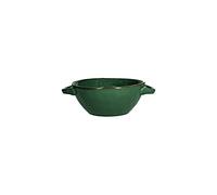 ROSE & TULIPANI MILANO Roses & Tulips-Set of 4 Soup Bowls with Handles Forest Green