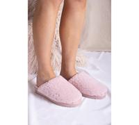 (Rose, UK 5-6) Pretty You London Jude Sheepskin Mule Slippers