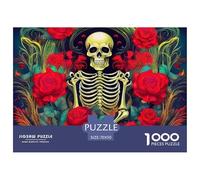 Rose Unique 1000 Piece Jigsaw Puzzle for Adults Plant Theme Challenging Brainteasing Adult Jigsaws Jumbo Puzzles for Classic Educational Games Impossible Hard Challenge70x50cm/1000pcs