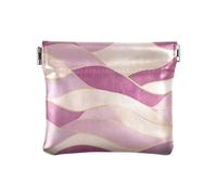 Rose Velvet Ribbon Lavender and Beige Women PU Leather Coin Purse Unique Mini Purse Wallet for Girls Women Ladies