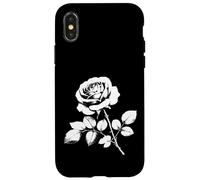 Rose White Black Vintage Cool Urban Design Shapes Mania Case for iPhone X/XS