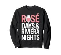 Rosé Wine Design - Days and Riviera Nights Aesthetic Tee Sweatshirt