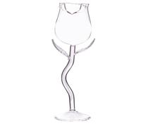 Rose Wine Glasses Creative Glass with Twisted Stem | Rose Flower Shape, Solid Base and Stable Design, for Whiskey or Juice, Dining Room and Romantic Dinner