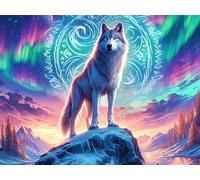 Rose Wolf 1000 Piece Count Premium Jigsaw Puzzle Magical Cosmic Creatures For Adults Teens 14+ Concentration Training Indoor Game Family Game Night 1000 PCS/75x50cm