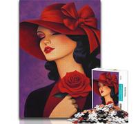 Rose Woman Adult Jigsaws 1000 Piece,Educational Game Challenge Toy Wall Decoration Unique Birthday And Xmas Gifts (50x75cm)