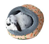 Rose-Wood Snuggle Luxury Carrot Soft Plush Cosy Bed, Tunnel, Beehive, Rabbits Guinea Pigs (Carrot Plush Hooded Bed)