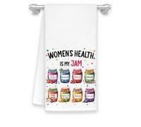 Rose88Gift Women's Health is My Jam! Kitchen Towel - Meaningful Gifts for Nurses - Doctors and Obstetricians - Gift Women's Health Theme - Soft & Absorbent Towels for Mothers Day Holiday Birthday
