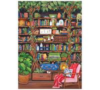 RoseArt - Hobby Haven - Bookshelf 1000 Piece Jigsaw Puzzle for Adults - Perfect for Reading Enthusiasts