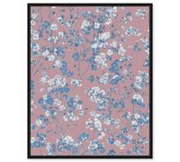Roseate Drift I Framed Canvas Print Floral Wall Decor by Art Remedy, Black Frame, 16 x 20