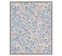 Roseate Drift III Framed Canvas Print Floral Wall Decor by Art Remedy, Silver Frame, 16 x 20
