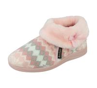 Rosebank Ladies Memory Foam Norwegian Print Bootee Slippers Penny
