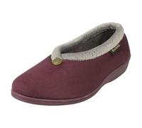 Rosebank Ladies Rosebank Memory Foam Wedge Heeled Slippers Sandra - Purple - UK 5