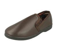Rosebank Mens Rosebank Slip On Casual Slippers Anthony - Brown - UK 10