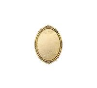 Rosebeading 10pcs/lot- Antique Gold Plated Vintage Style Brooch Base with 30x40mm Oval Blank Bezel-Safety Pin Fastening