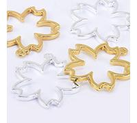 Rosebeading 32x32mm Cherry blossoms Open Back pendant Resin Frame Charm Bezel Pendant,sold 10pcs/lot,silver plated