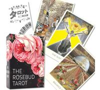 Rosebud Tarot The Rosebud Tarot Divination, Japanese Instruction Manual (English Language Not Guaranteed) FLATLAND Genuine Tarot Cards, 78 Cards