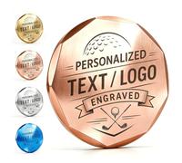 ROSEEKA Custom Laser Engraved Golf Ball Marker - Bevelled Milled Edge Golf Ball Markers - Fully Customizable with Custom Logos and Texts- Perfect Golf Accessories for Men