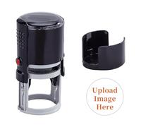ROSEEKA Custom Logo Self-Inking Stamp - Personalized Business Logo Stamper - Round, Black Rubber Stamp - 2 Inches x 1 Inch - 6 Sizes, 5 Ink Colors