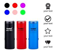 ROSEEKA Customized Mini Loyalty Card Stamp - Small Custom Self Printed Business and Reward and Loyalty Card and Coffee 12mm 6 Ink Color