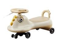 ROSEEONNE twist car Ride On Push Car with Smooth Wheels Storage seat Crocodile Rocking Sliding Toy for Indoor Outdoor wiggle car(Gelb,Normal wheel)