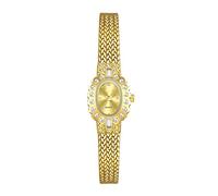 ROSEEONNE Watch 2-piece Oval Watch Wheat Ear Quartz Watch Waterproof Bracelet Watch Suitable for Exquisite Gifts for Girlfriends or Wives Wrist Watches(Gold)