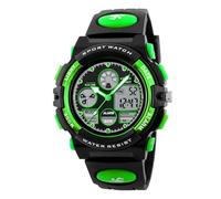 ROSEEONNE Watch Dual Movement Electronic Watch Sports Digital Watch Multi-Function Luminous Waterproof Suitable as A Men's Gift Wrist Watches(Grn)