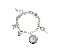 ROSEEONNE Watch Hanging Chain Bracelet Watch Jewelry Wristwatch Creative Women's Wrist Watches Can be Given as a Gift for Girlfriend and Wife Wrist Watch(Silver,B)