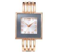 ROSEEONNE Watch Women's Watch Analog Quartz Wristwatch Luxury Cuff Bracelet Rectangular Dial Hollow a Great Gift for Girlfriend or Wife Wrist Watch(Rose Gold White)