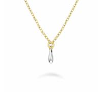 Rosefield 14ct Gold Plating Duotone Drop Pendant Necklace