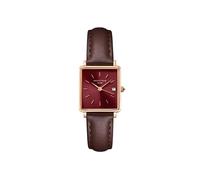 Rosefield - Boxy XS Burgundy Sunray Dark Brown Leather Rose Gold - Women