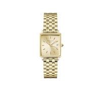 Rosefield Boxy XS Champagne With Gold Case 22 x 24 mm, QCGSG-Q048 Stainless Steel, Gold, 18 cm, Bracelet