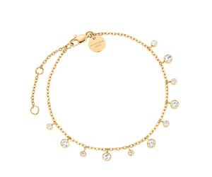 Rosefield Dangling Crystal Bracelet Goldplated Stainless Steel JBDCG-J1022 - Woman - Stainless Steel Gold 16 cm