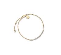 Rosefield Gems Women's 14K Gold Plated Bracelet Tennis Crystal Clear