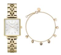 Rosefield Gift Set Women's Boxy XS White Steel + Charms Bracelet Gold