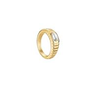 Rosefield JROR48G-J1139 Women's Jewellery Octagon Ridged Ring Size 48, 52, Stainless Steel, No Gemstone