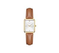 Rosefield Octagon XS Camel Leather Women's Watch, White/gold, Classic
