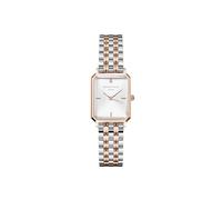 Rosefield Octagon XS, Silver/Rose Gold, Adult Women's Dress Watch, 19.4mm Octagonal Face, 12mm Rose Gold Bracelet, Deployment Clasp