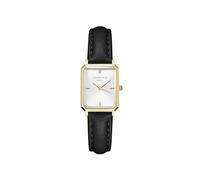 Rosefield Octagon XS Women's Watch Black Leather, White/gold, Classic
