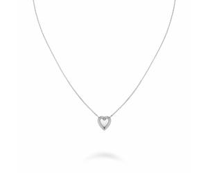 Rosefield Silver Plated Puffy Heart Pendant Necklace