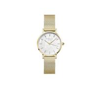 Rosefield Small Edit Mesh Gold with a Pearl White Dial and a 26mm Gold Case SMGMG-S06 Stainless Steel
