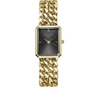 ROSEFIELD Ladies Studio Octagon Black Dial Double Curb Chain Golden Bracelet Watch SBGSG-O77